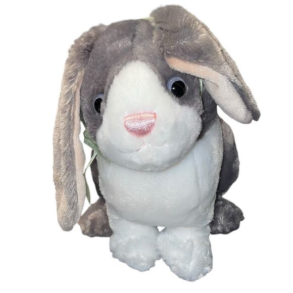 Wild Republic 13" Bunny Rabbit Plush Lop Ear Stuffed Animal Gray Nursery Gift - Picture 12 of 13